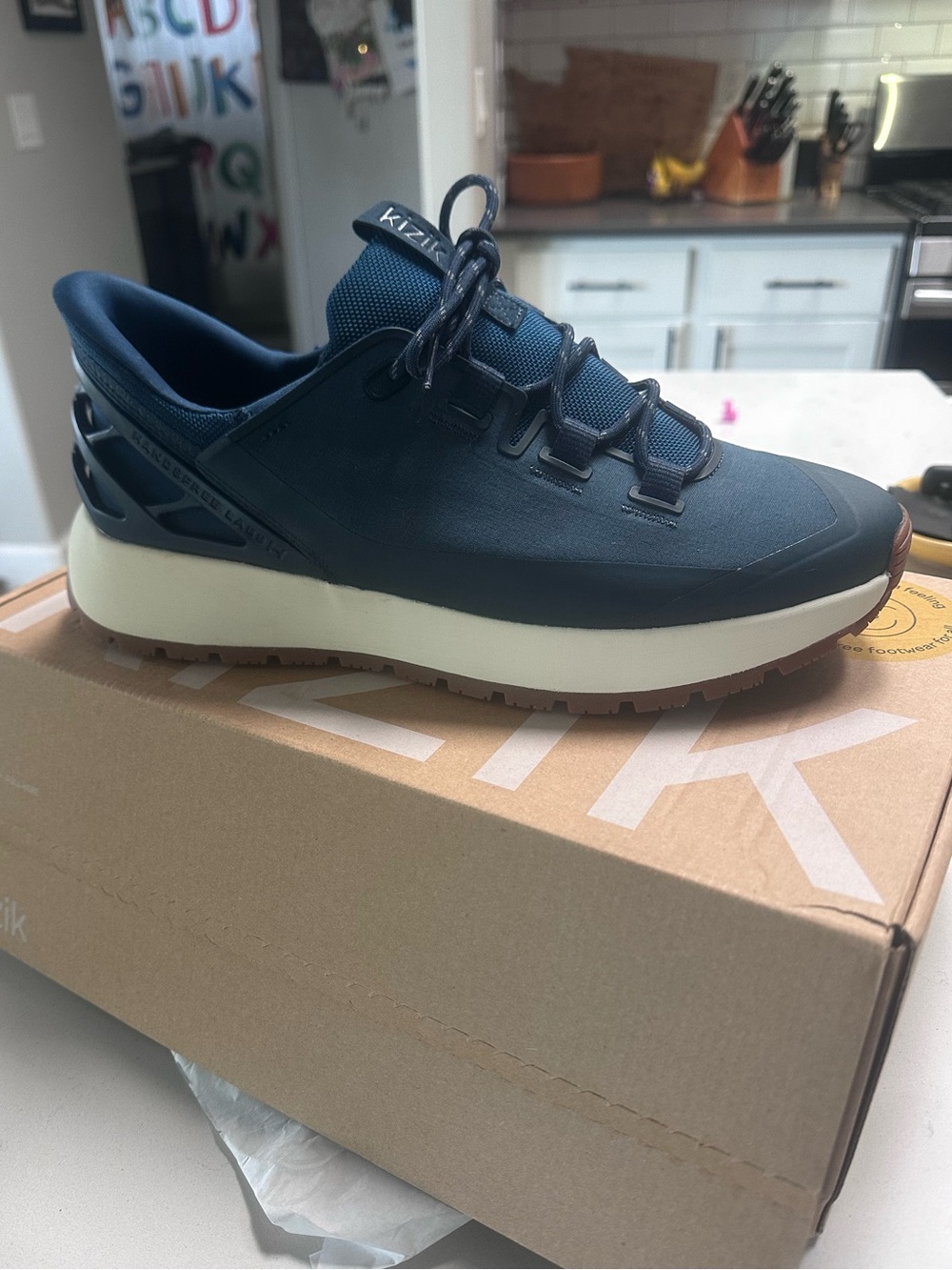 Kizik Unisex Navy Casual Comfort Sneaker - Wasatch